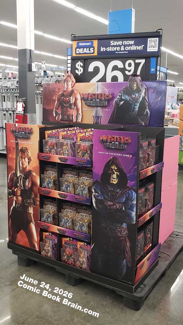Masters of the Universe Toy Display at Walmart