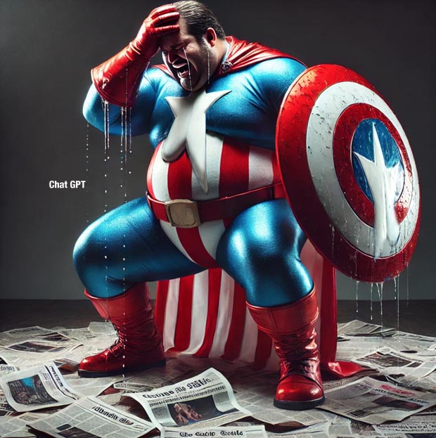 America Captain Crying and Melting America Captain Crying and Melting