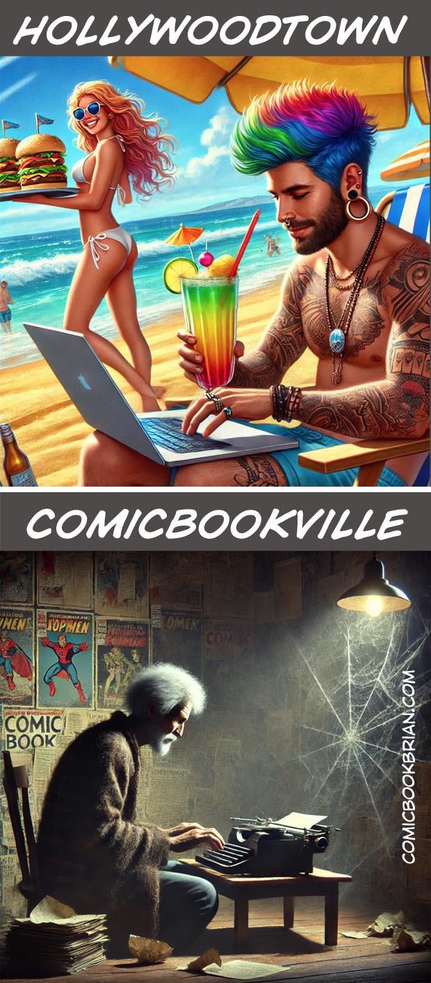 Hollywood Town vs Comicbook ville script writers Hollywood Town vs Comicbook ville script writers