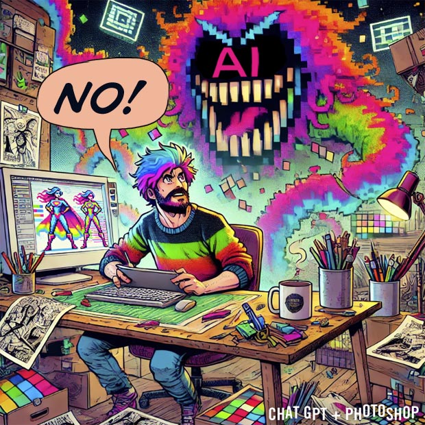 Cartoonist vs AI Art
