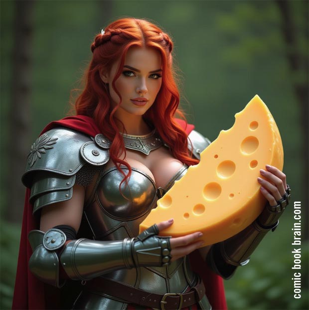 Cheese and Red Haired Warrior Woman