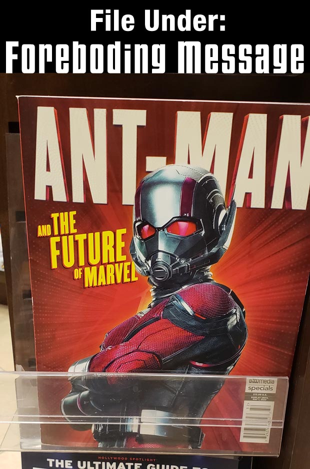 Foreboding Message on Magazine Cover for Marvel Foreboding Message on Magazine Cover for Marvel
